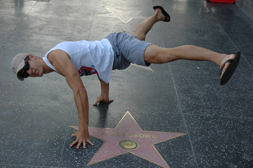 Breakdancing on Holllywood Star Walk