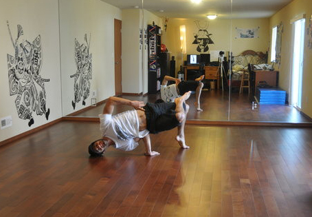 Pose in the dance room